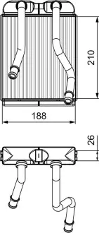 811532 Радіатор пічки VALEO підбір по vin на Brocar