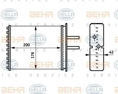8FH351313381 Радіатор пічки BEHR підбір по vin на Brocar