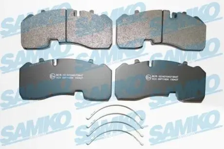 5SP1185 Комплект гальмівних колодок, дискове гальмо SAMKO підбір по vin на Brocar