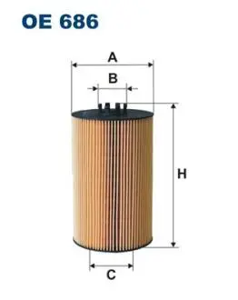 OE686 Фильтр масла FILTRON підбір по vin на Brocar
