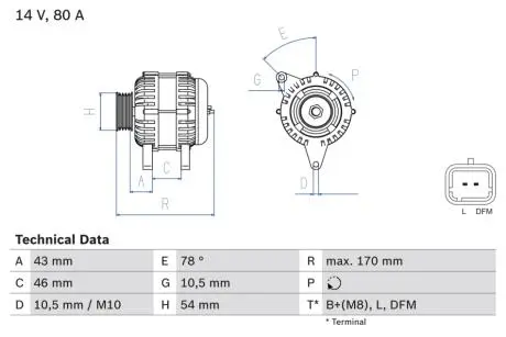 0986049410 Генератор BOSCH підбір по vin на Brocar