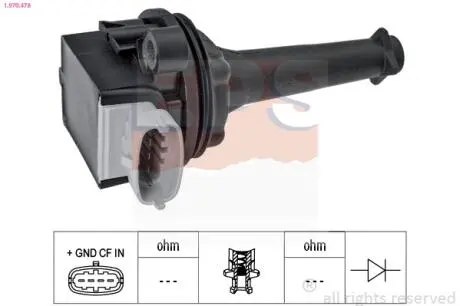 1970478 Котушка запалювання Focus II,Kuga,Mondeo IV,S-Max,Volvo C30/70,S40/60/80,V50/70 II,III EPS підбір по vin на Brocar