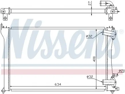 63701 Радіатор охолодження NISSENS підбір по vin на Brocar