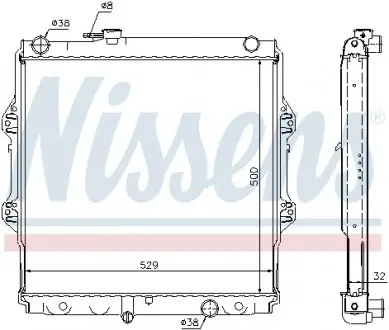 64598A Радиатор, охлаждение двигателя NISSENS подбор по vin на Brocar