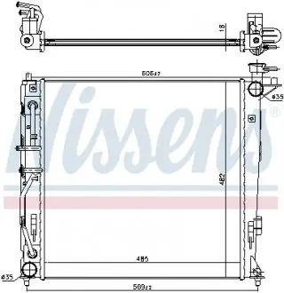 675022 Радиатор охлаждения (выр-во Nissens) NISSENS подбор по vin на Brocar