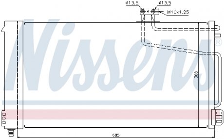 940145 Радиатор кондиционера NISSENS подбор по vin на Brocar