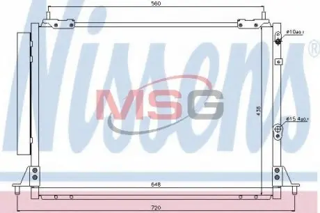940188 Конденсатор, Кондиціонер NISSENS підбір по vin на Brocar