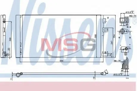 940381 Конденсатор, кондиционер NISSENS підбір по vin на Brocar