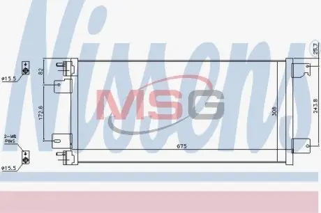 940701 Радіатор кондиціонера NISSENS підбір по vin на Brocar