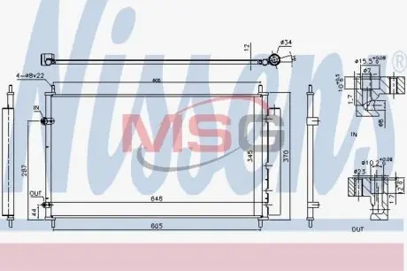 940804 Радіатор кондиціонера NISSENS підбір по vin на Brocar