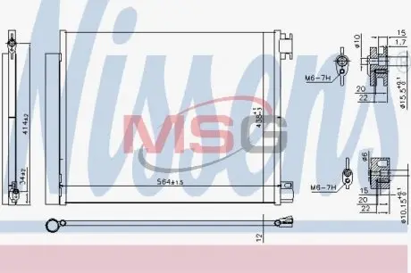 941060 Радіатор кондиціонера NISSENS підбір по vin на Brocar