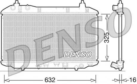 DRM40031 Радіатор, охолодження двигуна DENSO підбір по vin на Brocar