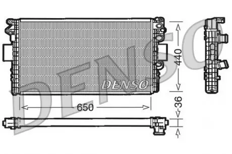 DRM12004 Радіатор, охолодження двигуна DENSO підбір по vin на Brocar