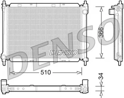 DRM46037 Радіатор, охолодження двигуна DENSO підбір по vin на Brocar