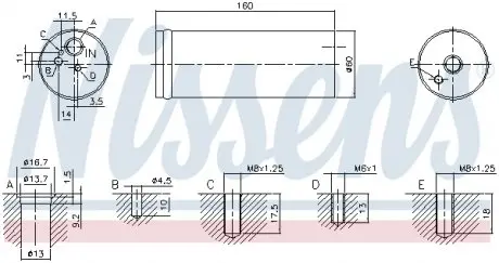 95524 Осушитель NISSENS подбор по vin на Brocar