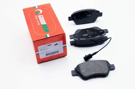 RM1161 Тормозные колодки перед. Doblo 05-10 (грузовой)(123x53.3x18)(с датчиком) GOODREM подбор по vin на Brocar