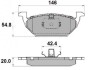NP2006 Тормозные колодки перед. Caddy III/Golf V/Octavia/A3 03- (с датчиком) NATIONAL підбір по vin на Brocar