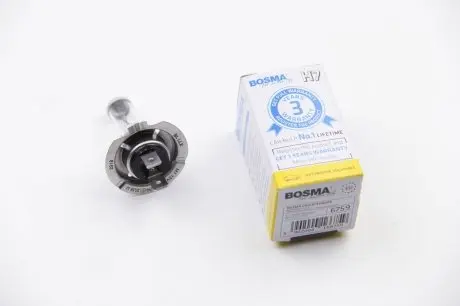 6759 Автолампа H7 12V 55W PX26d № 1 СРОК СЛУЖБЫ (3 года гарантии) BOSMA підбір по vin на Brocar