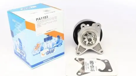 PA1183 Помпа води Renault Laguna III/Megane III/Scenic III/Nissan X-Trail/Qashqai 2.0 16V 07- (R/B)(8 лоп) GRAF підбір по vin на Brocar