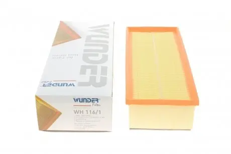 WH1161 Фільтр повітряний VW Caddy 1.9TDI 03- (з поролоном) WUNDER FILTER підбір по vin на Brocar