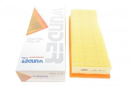 WH115 Фільтр повітряний Audi 80/100/VW T3 1.6-1.7D 81-92 WUNDER FILTER підбір по vin на Brocar