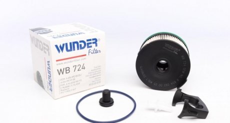 WB724 Фильтр топливный MB OM654 / Sprinter OM 651 18- WUNDER FILTER підбір по vin на Brocar
