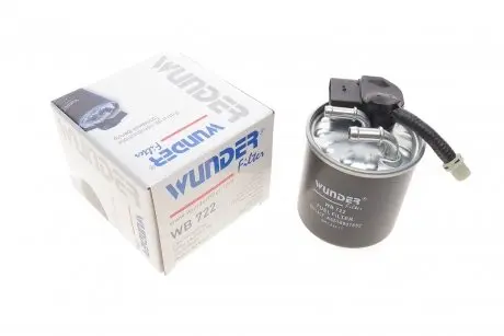 WB722 Фильтр топливный MB Sprinter 2.2CDI OM651 (с датчиком) WUNDER FILTER подбор по vin на Brocar