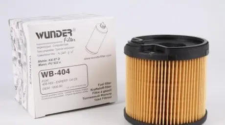 WB404 Фільтр паливний Fiat Scudo/Citroen Jumpy/Peugeot Expert 2.0JTD/HDi 99-04 (с-ма Bosch) WUNDER FILTER підбір по vin на Brocar