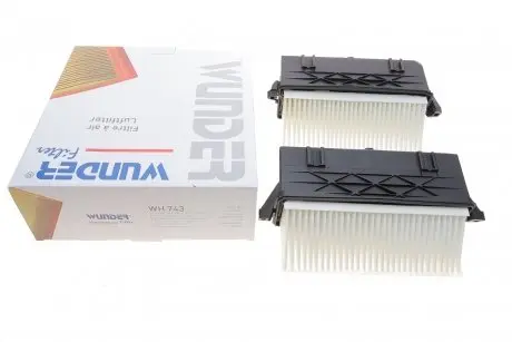 WH743 Фільтр повітряний MB E-class (W212/A207/C207)/ GLK (X204) 350CDI (к-кт) WUNDER FILTER підбір по vin на Brocar