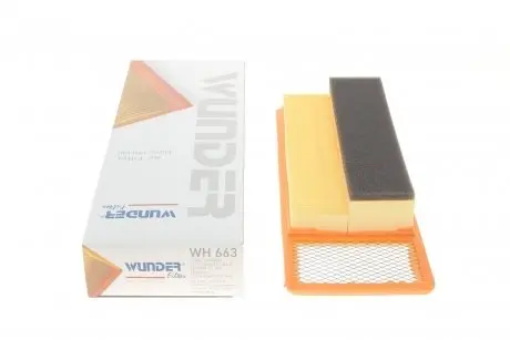WH663 Фильтр воздушный Fiat Doblo 1.3D Multijet 10- WUNDER FILTER подбор по vin на Brocar