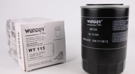 WY115 Фильтр масляный Audi/VW WUNDER FILTER підбір по vin на Brocar