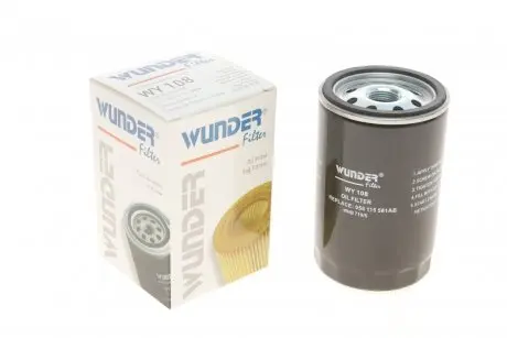 WY108 Фильтр масляный VW Caddy III 1.6i/Golf/Passat/Audi/Octavia (бензин) WUNDER FILTER подбор по vin на Brocar