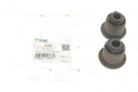 10786 Сайлентблок важеля (переднього/знизу/спереду/ззаду) Dacia/Renault Duster 1.2-2.0 10- (37.2x14x45.8) UCEL підбір по vin на Brocar