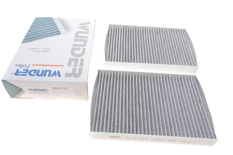 WPK715 Фильтр салона MB S-class (W221/C216) 05- (угольный) (к-кт 2шт.) WUNDER FILTER підбір по vin на Brocar