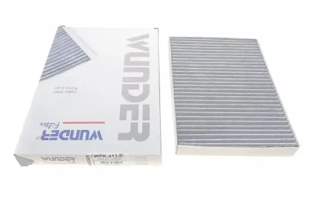 WPK413 Фільтр салону Citroen C5/Peugeot 407 04- (вугільний) WUNDER FILTER підбір по vin на Brocar