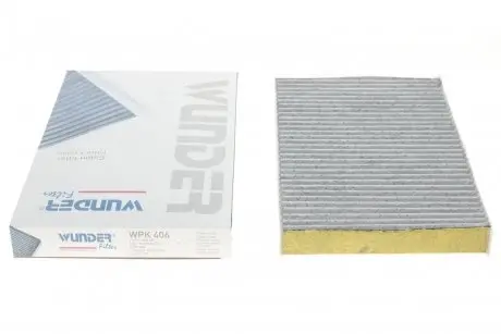 WPK406 Фильтр салона Citroen C2/C3/C4/Peugeot 307/308 00- (угольный) WUNDER FILTER подбор по vin на Brocar