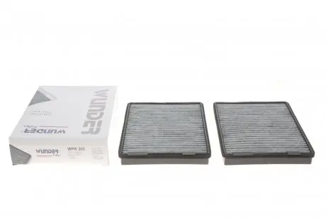 WPK203 Фільтр салону BMW 5 (E39) (вугільний) (к-кт 2 шт.) WUNDER FILTER підбір по vin на Brocar