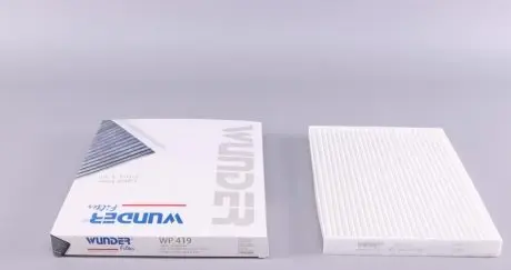 WP419 Фильтр салона Citroen C-Elysee/Peugeot 301 12- WUNDER FILTER підбір по vin на Brocar