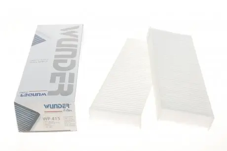 WP415 Фильтр салона Citroen Berlingo/Peugeot Partner 08- (к-кт 2шт.) WUNDER FILTER подбор по vin на Brocar