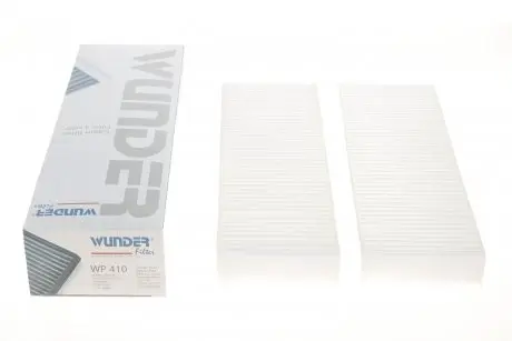 WP410 Фильтр салона Citroen Berlingo/Peugeot Partner 08- (к-кт 2 шт.) WUNDER FILTER подбор по vin на Brocar