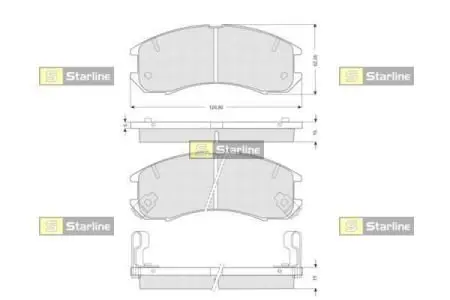 BDS126 Гальмівні колодки дискові STARLINE підбір по vin на Brocar