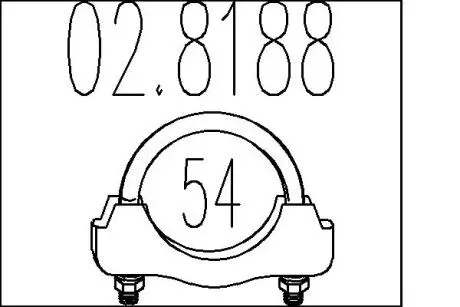 028188 Хомут выхлопной системы MTS подбор по vin на Brocar