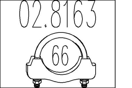 028163 Хомут выхлопной системы MTS подбор по vin на Brocar