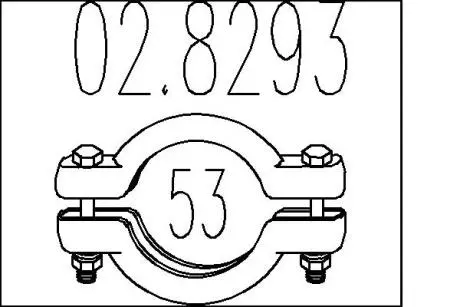 028293 Хомут вихлопної системи MTS підбір по vin на Brocar