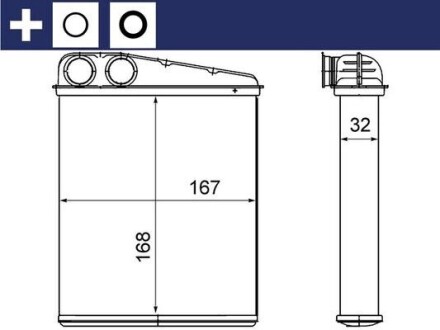 AH16000S NAGRZEWNICA NISSAN MAHLE / KNECHT підбір по vin на Brocar