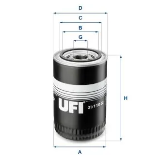 2311002 Масляный фильтр UFI підбір по vin на Brocar