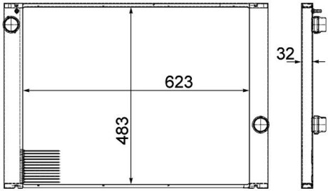 CR1067000P A_Радиатора 483 mm MAHLE / KNECHT подбор по vin на Brocar