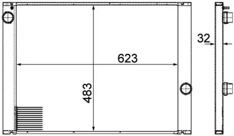 CR1067000P A_Радиатора 483 mm MAHLE / KNECHT подбор по vin на Brocar