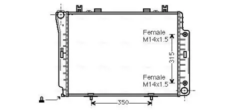 MSA2144 Радіатор AVA COOLING підбір по vin на Brocar
