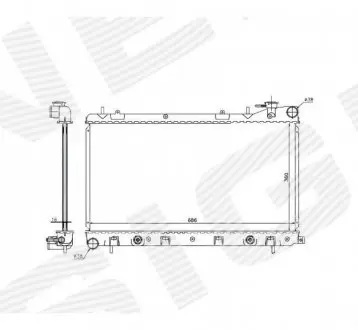 RA67728 Радіатор SUBARU FORESTER, 03 - 05 SIGNEDA підбір по vin на Brocar